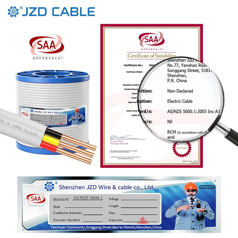 建圳達澳標SAA認證??白色單支硬導體TPS電纜?? 建筑固定敷設電纜